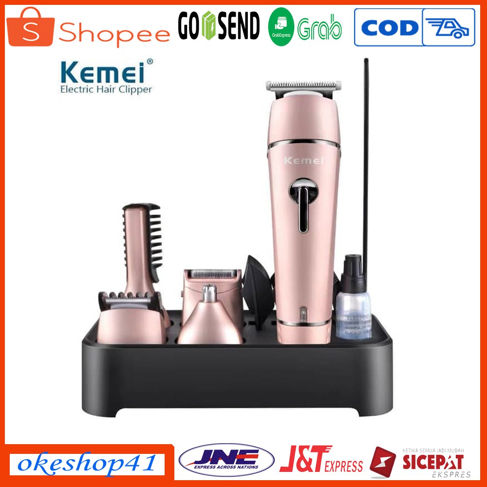 Kemei KM-1015 Alat Cukur Kumis Jenggot Shaver Grooming Komplit