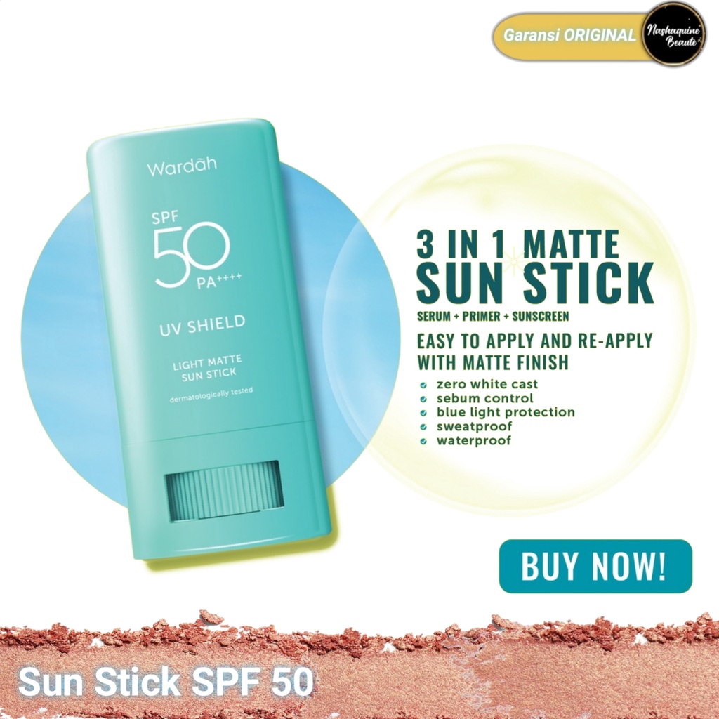 Wardah UV Shield Light Matte Sun Stick 22 g