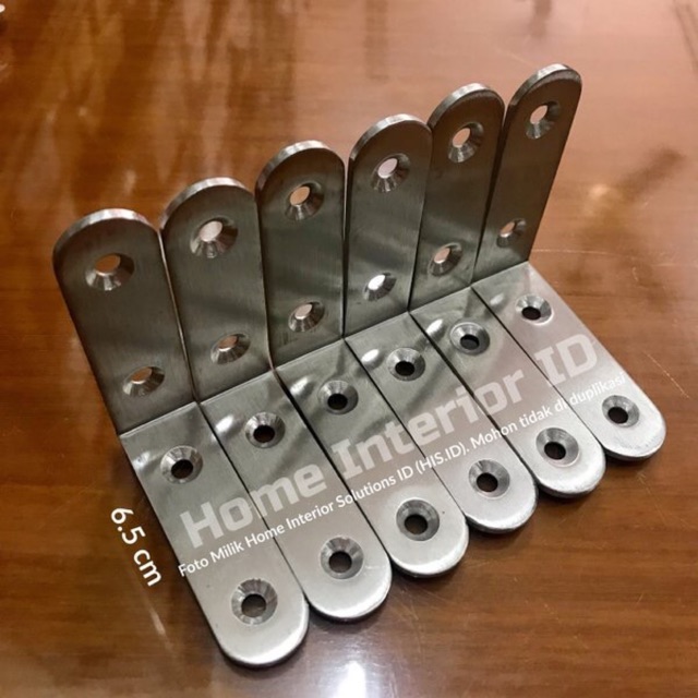 Siku Stainless 65 X 65 mm Tebal Stainless Solid - Siku Rak - Siku Penyangga