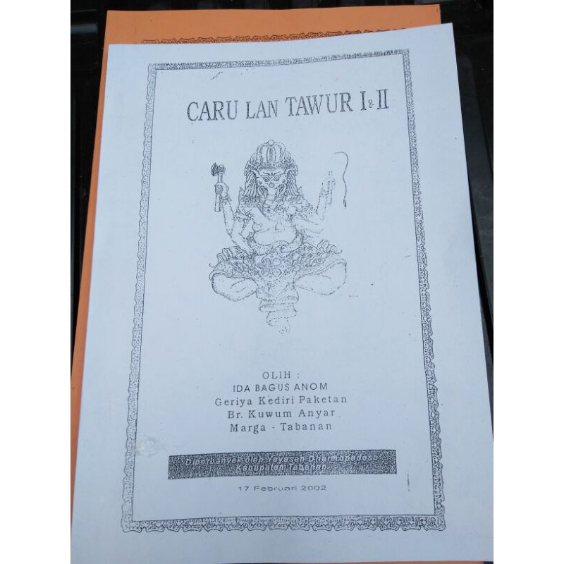 buku caru lan tawur 1 dan 2