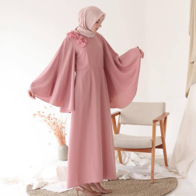 Dress/gamis anara/gamis kelelawar