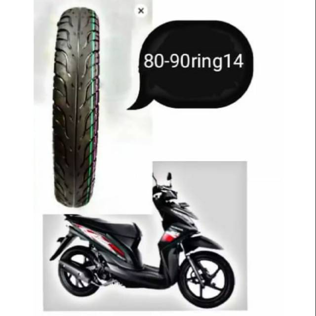 Ban depan Tubles beat ukuran 80/90-14