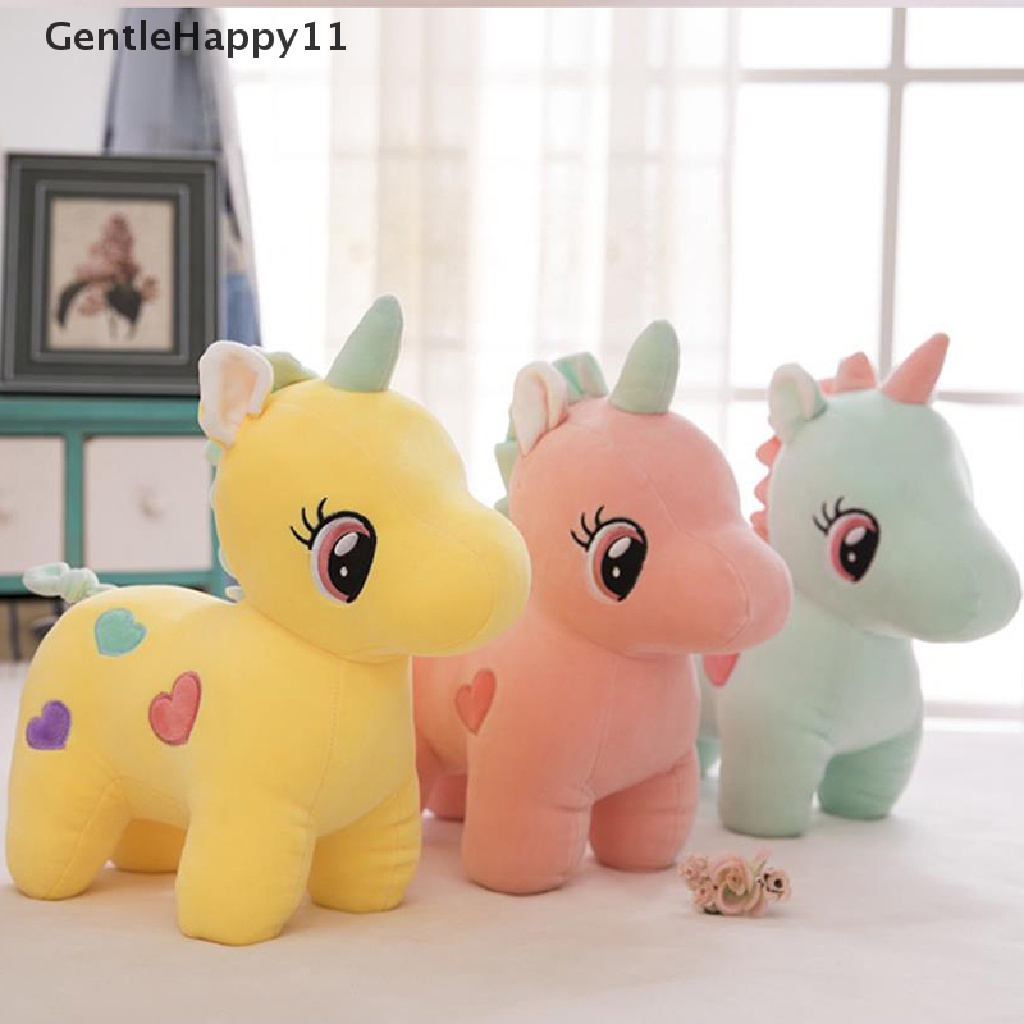 Gentlehappy Mainan Boneka Unicorn Pelangi 20CM Bahan Plush Untuk Bayi / Anak