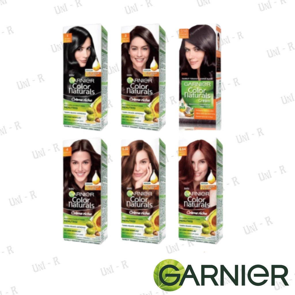 [GARNIER] BOX HAIR COLOR NATURALS HITAM ALAMI & COKLAT