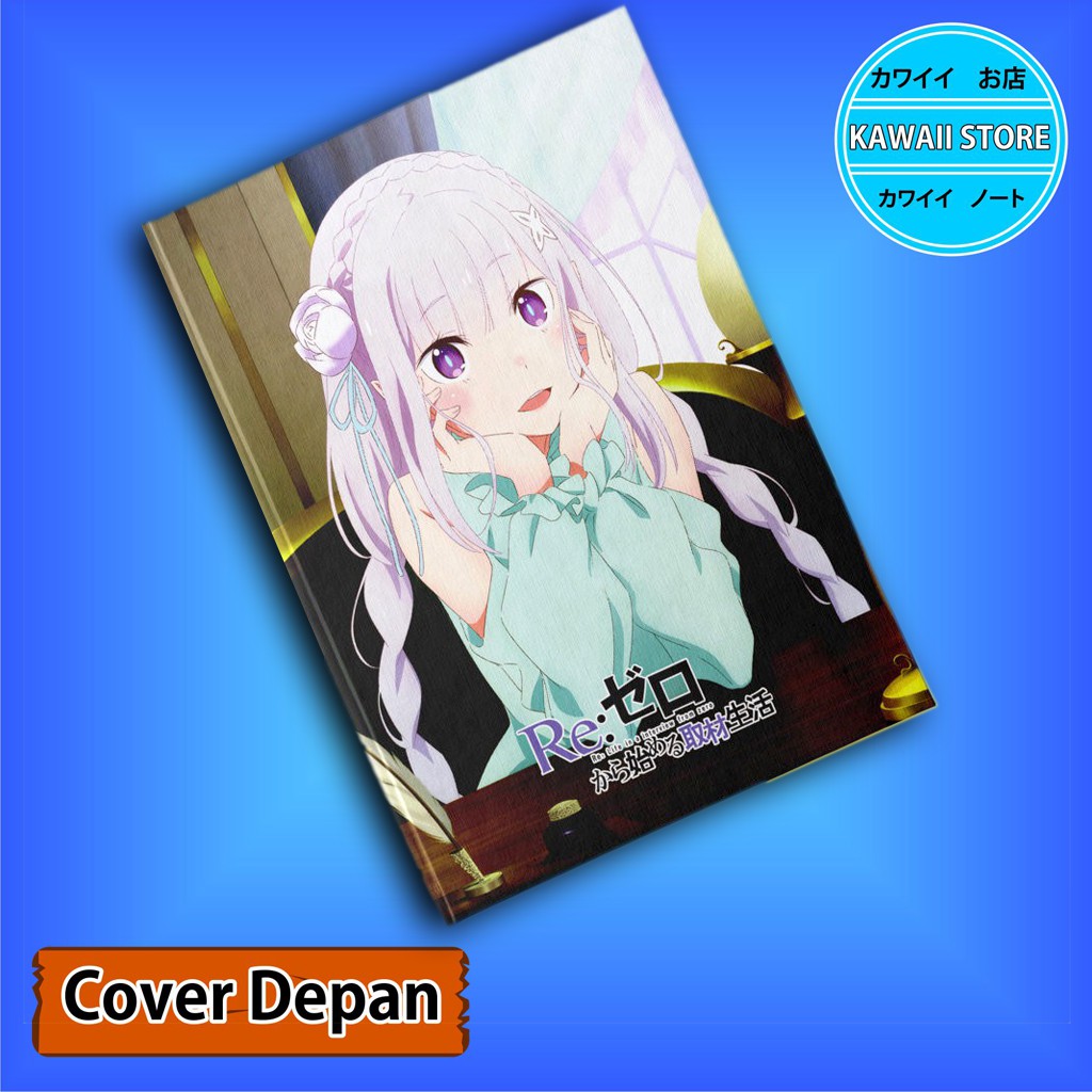 

Notebook / Pocket book Hard Cover Anime Re Zero EMILIA uk A5 & A6 / Notes Book