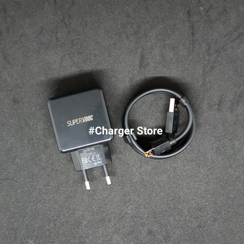 Charger Realme Hitam Type C SUPERDART 5V 4A 20W VOOC Fast Charging ORIGINAL