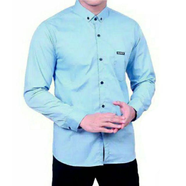 (BISA COD) Kemeja Polos Katun Kerja Kantor Formal Lengan Panjang Pria / kemejapria/kemejakerja-K.Turkish
