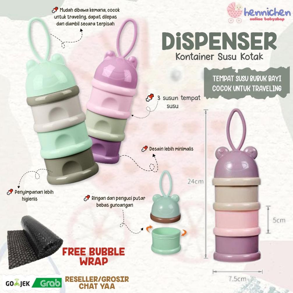 FREE BUBBLE Dispenser Kontainer Susu Kotak Tempat Susu Bubuk