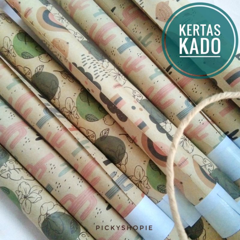 

Kertas Kado Craft Fancy Bungkus Hadiah Hampers Per Satu Gulung atau Lembar