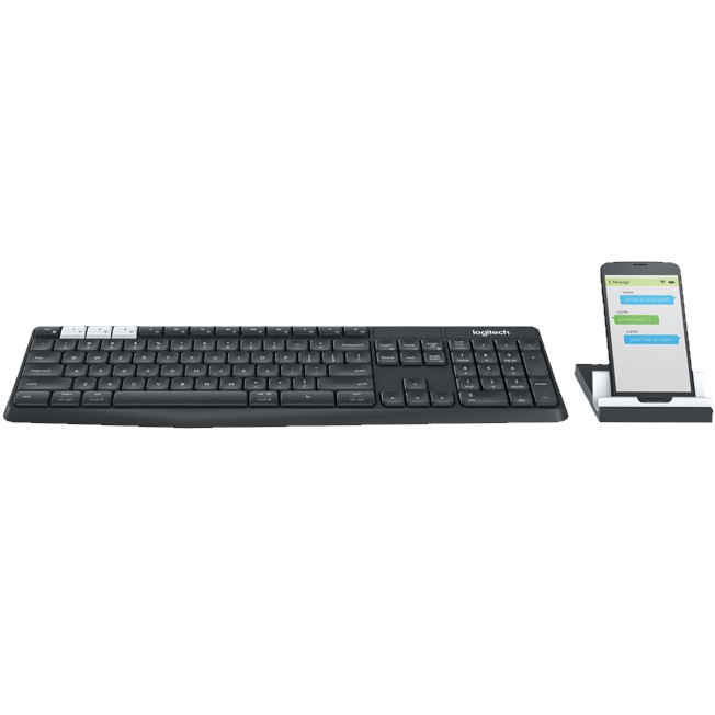 LOGITECH KEYBOARD WIRELESS K 375S MULTI DEVICE WIRELESS + BLUETOOTH WITH STAND - LOGITECH K375S