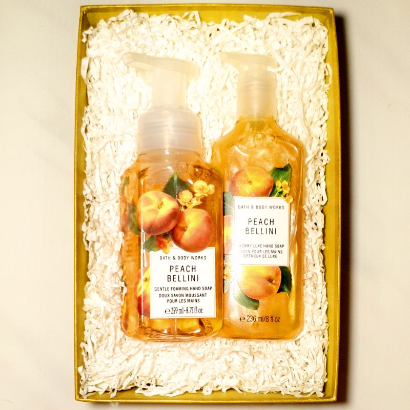 BBW PEACH BELLINI GIFT SET PAKET BATH &amp; BODY WORKS