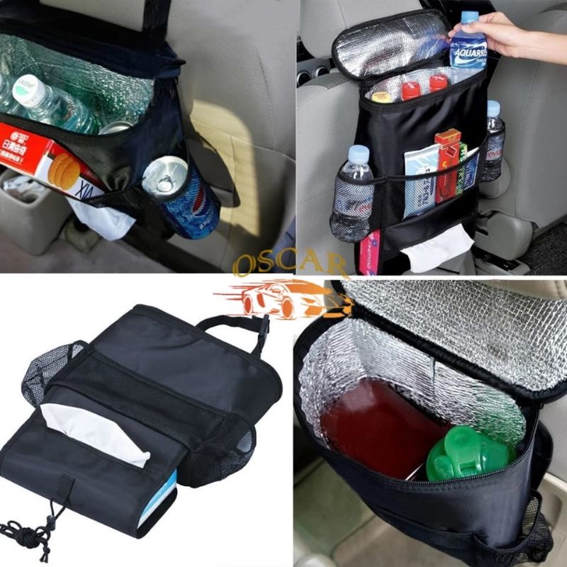 Tas Barang Mobil Multifungsi Back Seat Gantung Belakang Jok Tisu Botol