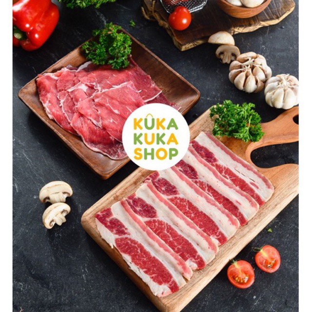 Bundling Beef Slice US Shortplate 500gr + AUST Low Fat 500gr