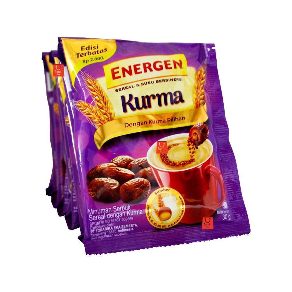 

RENCENG Energen Kurma Minuman Sereal Bergizi Cocok untuk Sarapan - 10pcs x 30gr