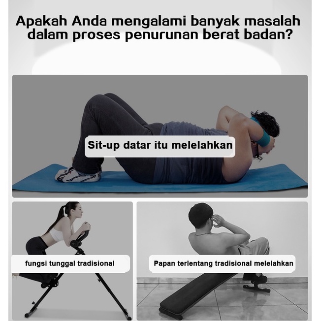 Cardio 4 in 1 Alat Olahraga Fitness Alat Gym Rumah Abdominal Latihan Perut Pembentuk Otot/Crunches/Cardio 4 in 1