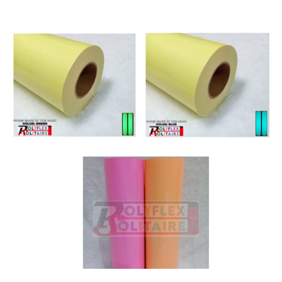 Polyflex Pvc Korea Glow in The Dark Meteran-menyalah di tempat gelap