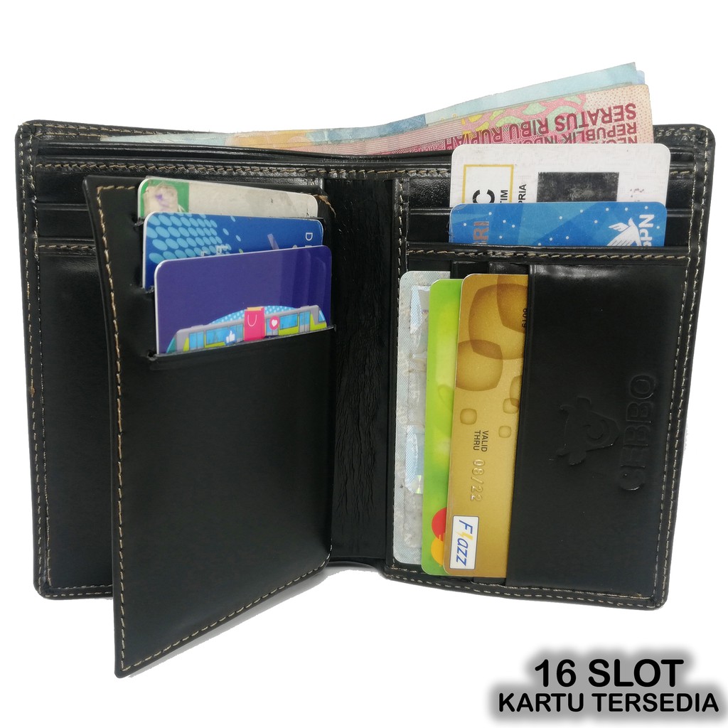 Dompet Kulit Asli Model Berdiri 3/4 Dompet Pria Bahan Kulit Sapi