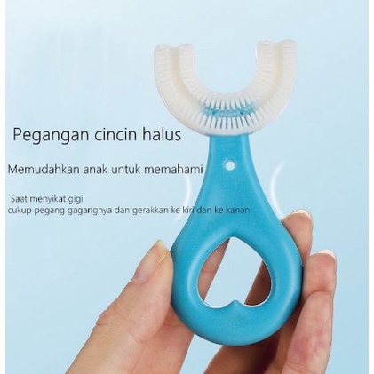 SIKAT GIGI ANAK SILIKON 360 ° BAHAN SILIKON SIKAT GIGI ANAK BENTUK U BAHAN SILIKON / TRAINING TOOTHBRUSH / TOOTH BRUSH BABY SILICON | FADHILAH SHOP BJB