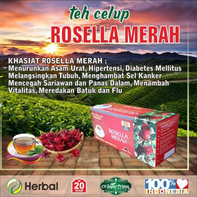 

Teh Celup Bunga Rosella Teh Rosela Merah