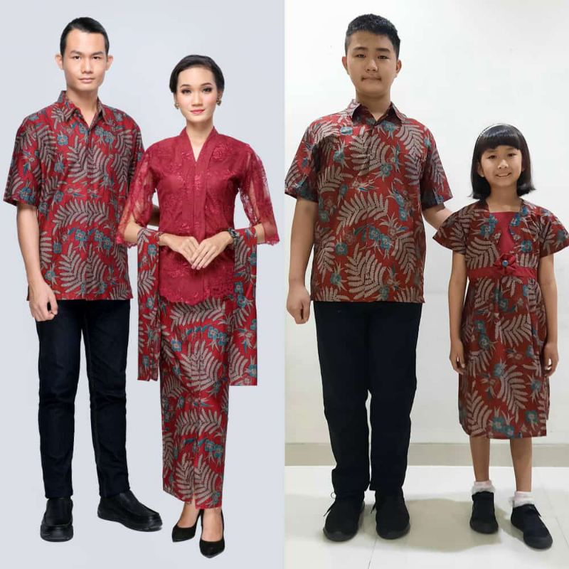 Couple Kebaya Brokat Modern Seragam Batik Natal Keluarga Family Dress Anak Gereja Baju Kantor Kondan