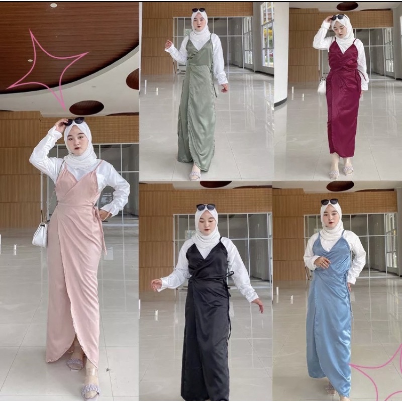 DRESS+BLOUSE DALEMAN/DRESS SATIN SILK DUYUNG PREMIUM SATIN