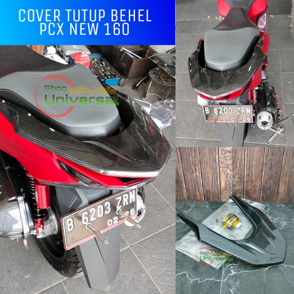 COVER BEHEL HONDA PCX 160 NEW 2021 CARBON NEMO TUTUP COVER BEHEL PCX 160