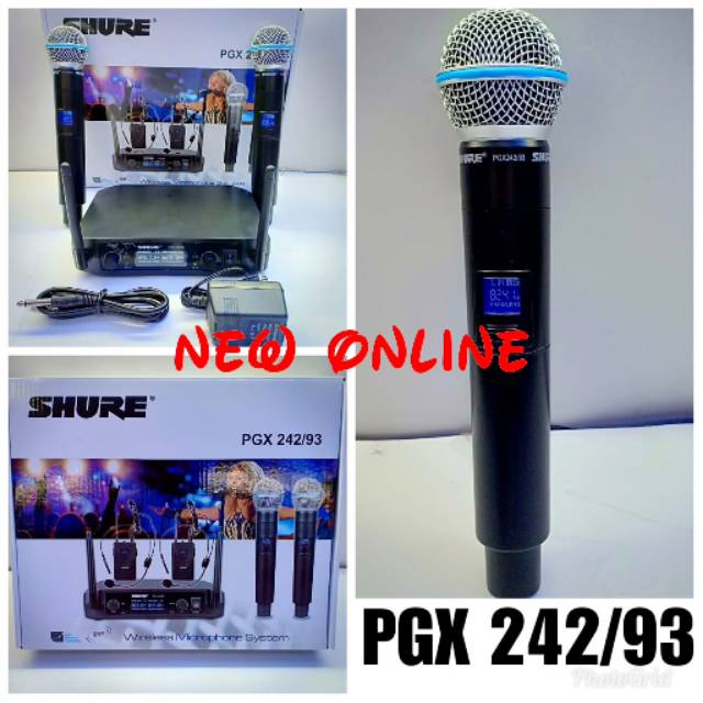 Mic Shure pgx 242 wireless microphone 2bh pegang