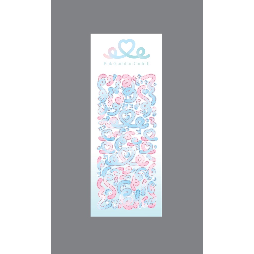 Stiker Pita Laser Gradasi Hati Gaya Korea Untuk Dekorasi Kartu DIY