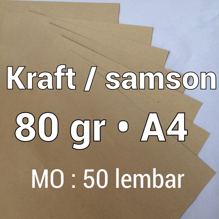 

Jual Kertas Samson | 80 Gr | A4 | Kraft | Brown | Paper Murah