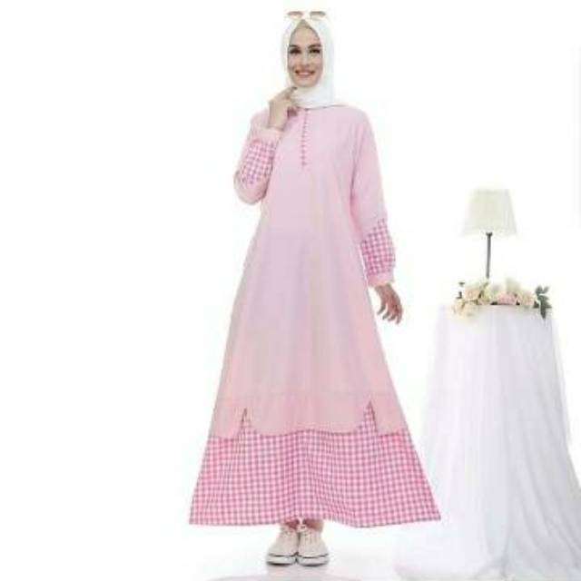 Vgdoremi maxi dress muslim maxy wanita katun busui friendly