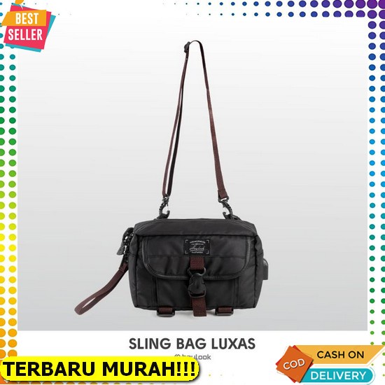 Tas Selempang Pria Premium Import Besar Mini Hitam Kecil X9U5 Simple Distro Branded Waterproof Fashi