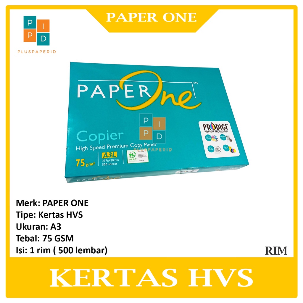 Jual PAPER ONE - Kertas Hvs Fotokopi A3 75gsm - Rim | Shopee Indonesia