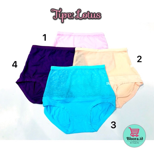 Blooraid - PROMO CELANA DALAM/CD WANITA IMPOR SUPERSOFT HIGHWAIST RENDA UKURAN M, L, XL