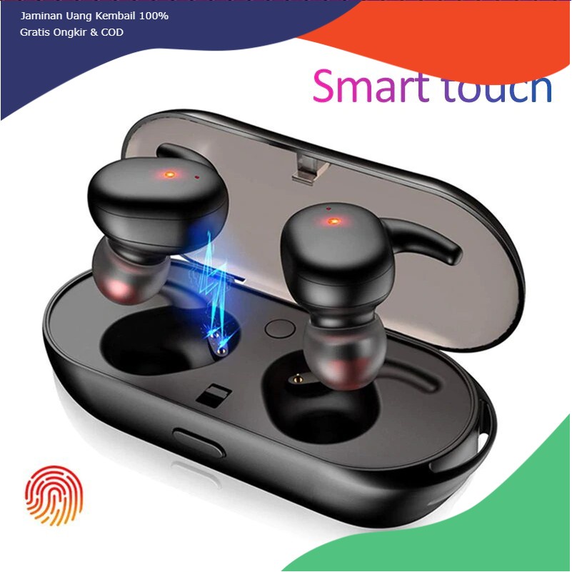 Y30 TWS Bluetooth Headset Bluetooth TWS Dengan Mikrofon 5.0 Earphone Bluetooth TWS HiFi Stereo Waterproof Earbuds Wireless