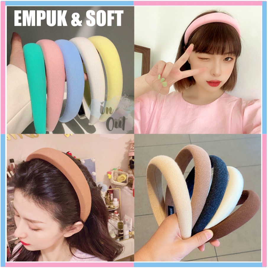 Bando Tebal Korea Empuk Headband Korean Pastel Bandana Wanita ACC07