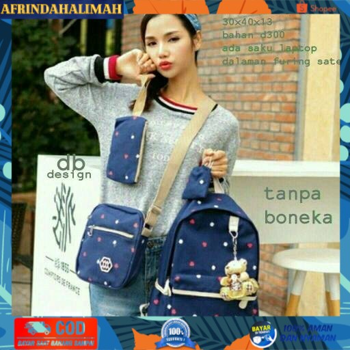 

{TERBARU} TAS SEKOLAH RANSEL SET TULIP SUPLIEUR TAS WANITA MURAH