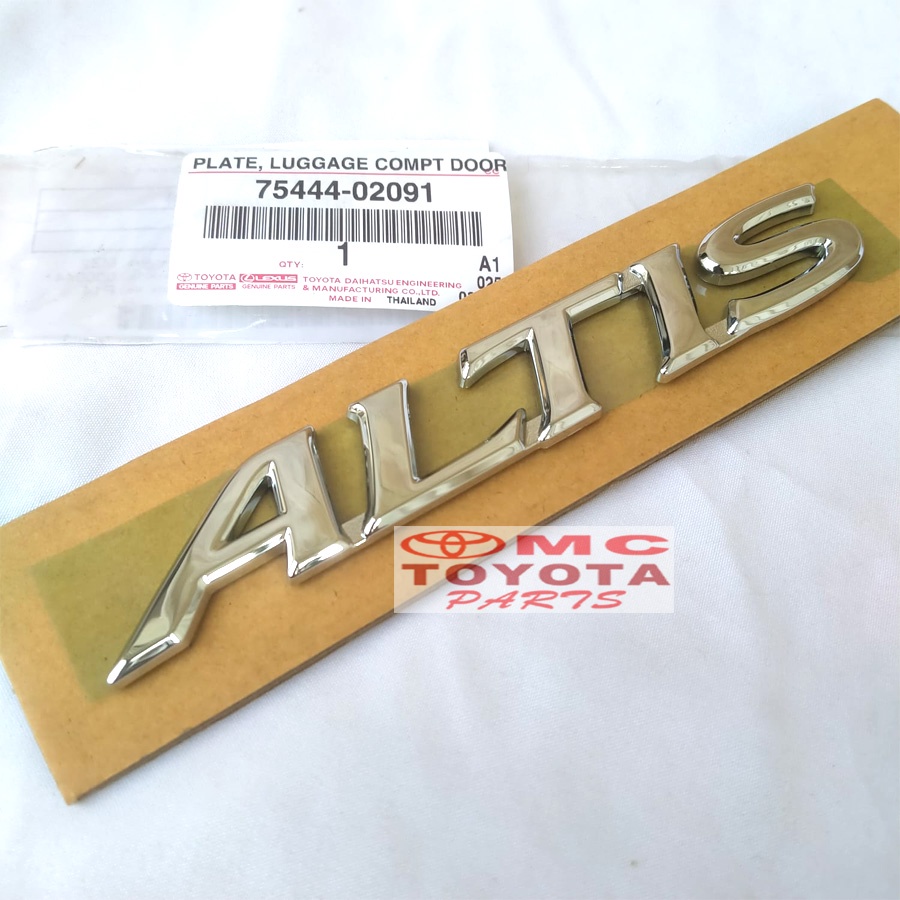 Emblem Logo Toyota Corolla Altis 75444-02091