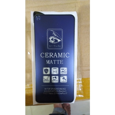 TG Tempered Glass Ceramic Matte Blue Samsung M31 New A21 New M30S A10S A20S A30S A50S A10 A20 A30 A50 A60 A70 M10 M20 M30 M50