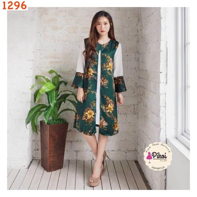 Dress batik wanita modern / Tunik batik pesta wanita