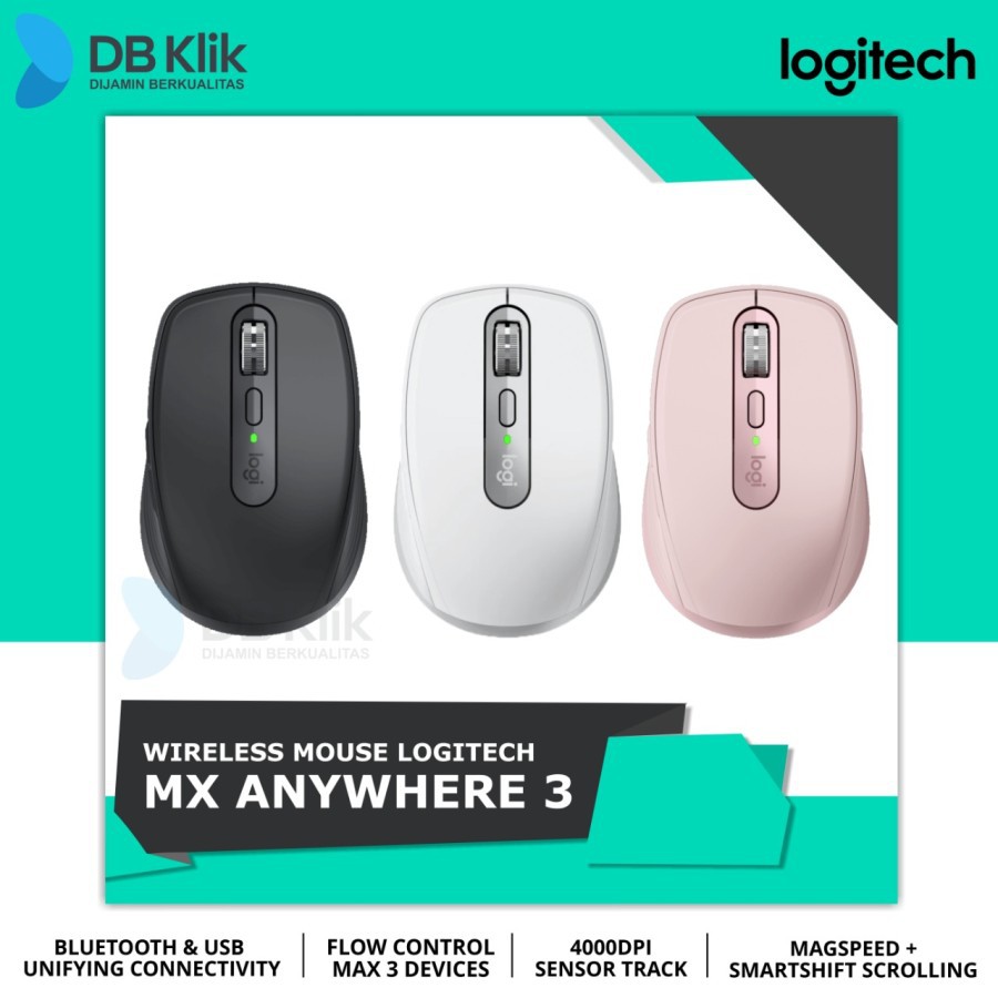 Mouse Logitech MX Anywhere 3 Wireless Bluetooth 4000 DPI |  MX Anywhere3