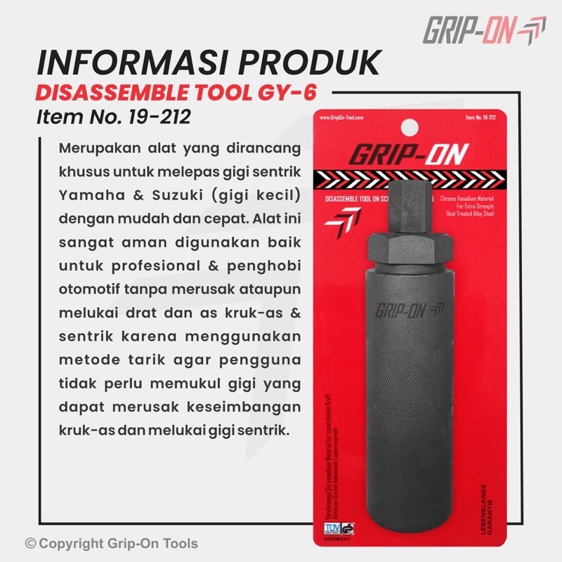 TERMURAH GRIP-ON DISASSEMBLE TOOL GY-6 (LONG) / TREKER GIGI SENTRIK / TREKER GIGI NANAS GY 6 BODY PANJANG 19-212