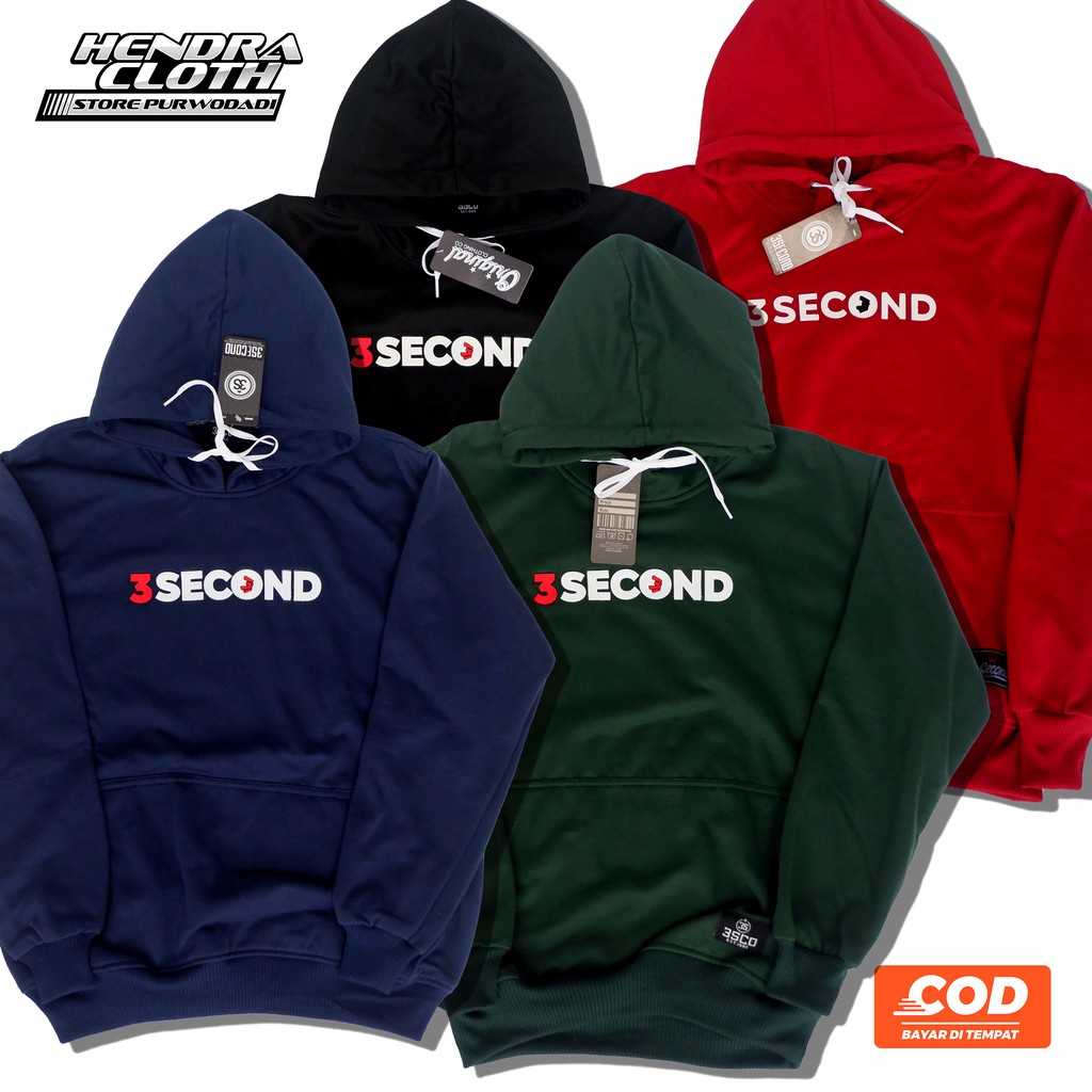 HOODIE 3SECOND BAHAN KATUN MURAH | JAKET 3SECOND PRIA WANITA KATUN MURAH BISA COD