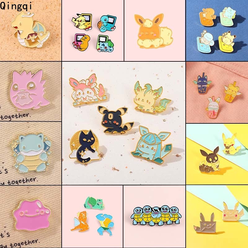 Bros Pin Enamel Desain Kartun Anime Pikachu Untuk Hadiah