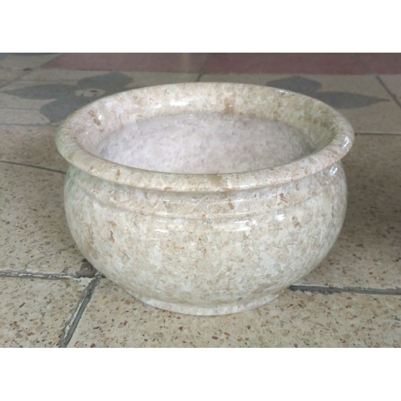 Pot Batu Marmer Putih