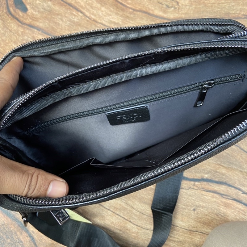 Tas selempang fendi Kulit asli import tas slempang pria fendi messenger bag pria fendi tas kantor pria