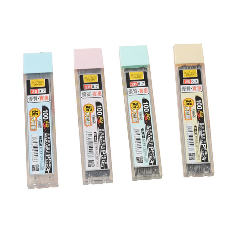 Mary Mechanical Pencil Leads Refills Graphite Lead 2B 100hitungan 0.5/0.7 mm Tulisan Halus Untuk Menggambar Sketsa Journali