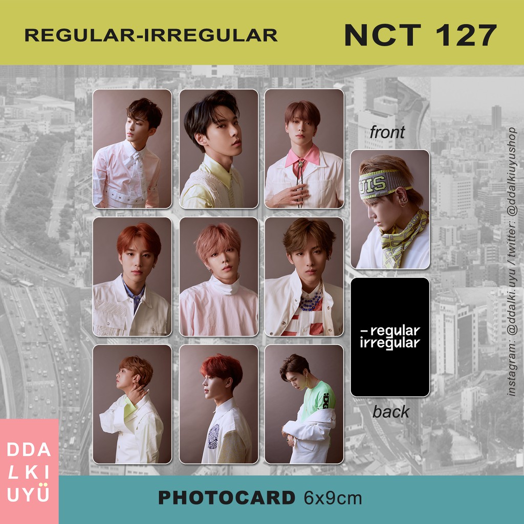 NCT 127[REGULAR-IRREGULAR] - pc kpop unoff photocard 2 sisi taeil johnny taeyong yuta doyoung jaehyu