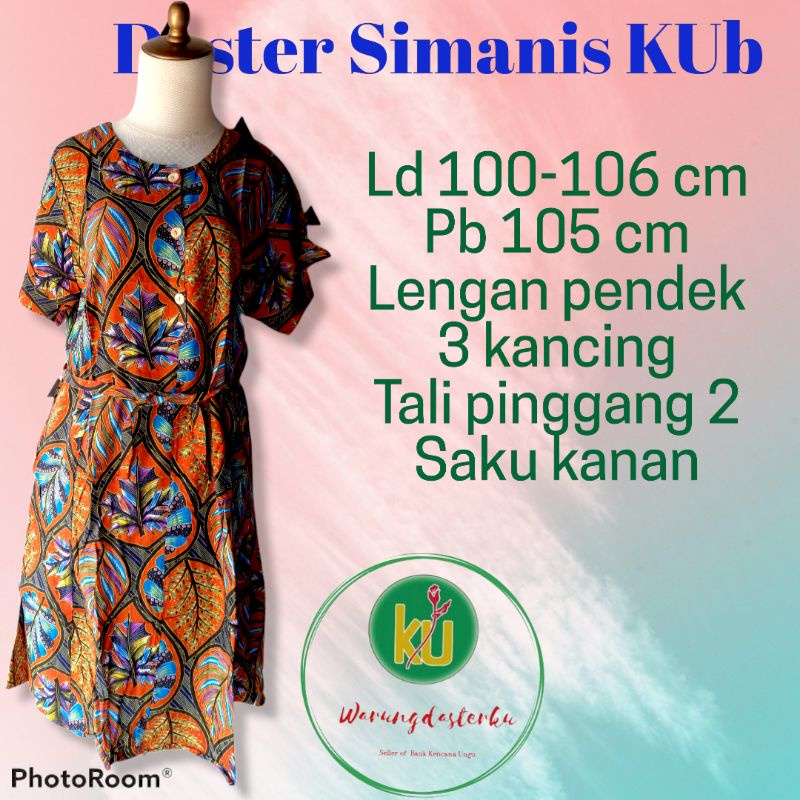daster Simanis Kencana Ungu label Biru daster pendek