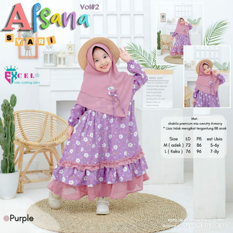 [NEW] DRESS ANAK GAMIS AFSANA VOL #2 SYAT'I KIDS