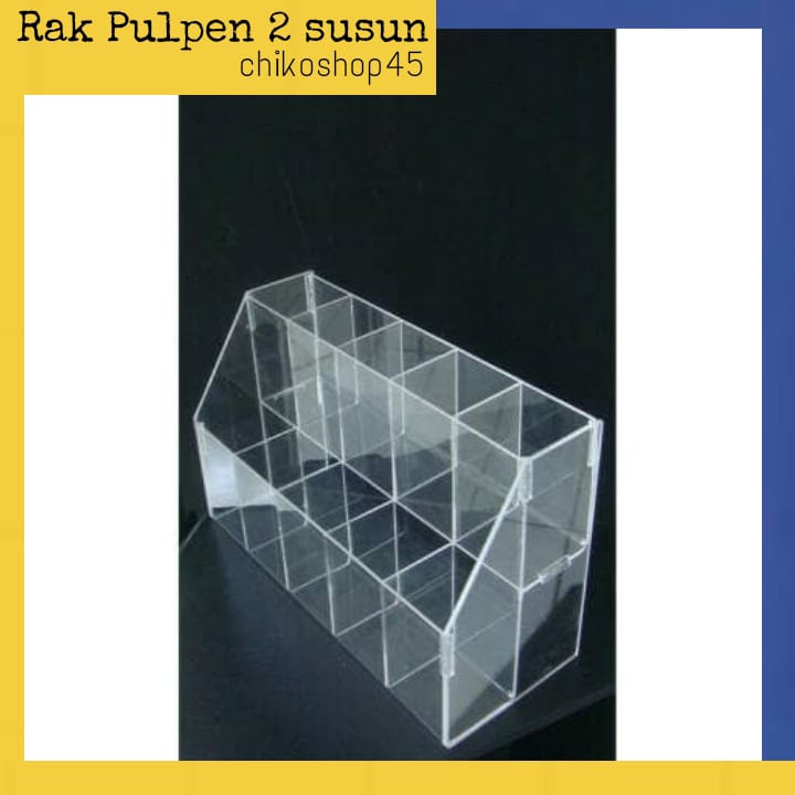 

Acrylic Tempat Pulpen 2 Susun